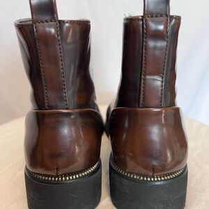 Electric Karma Ally Boot Women's Glossy Brown Ankle Booties